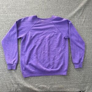 Vintage‎ Hanes Sport Purple Raglan Sleeve Sweatshirt Women's Large 80s 90s